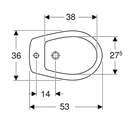 GEB COLIBRI'   BIDET MONOFORO     BCO