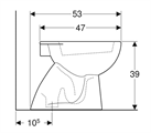 GEB COLIBRI'  VASO SCARICO PAVIMENTO   BCO