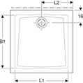 60  PIATTO DOCCIA QUAD.80X80 H6CM