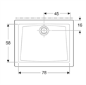 60  PIATTO DOCCIA RET. 70X90 H6CM