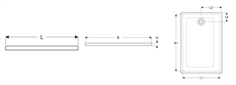 GEB 45 PIATTO DOCCIA  100X80X4,5  CERAM. ANTISCIVOLO