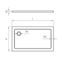 RTP PIATTO DOCCIA ACRILICO 80X80 H3.5 RIBASSATO SOLILUX