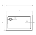 RTP PIATTO DOCCIA  ACRILICO 90X90 H3.5 RIBASSATO SOLILUX