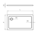 RTP PIATTO DOCCIA  ACRILICO 70X100 H3.5 RIBASSATO SOLILUX