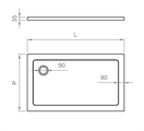 RTP PIATTO DOCCIA  ACRILICO 70X120 H3.5 RIBASSATO SOLILUX