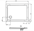 RTP PIATTO DOCCIA  ACRILICO 80X100 H3.5 RIBASSATO SOLILUX