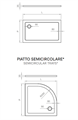 RTP PIATTO DOCCIA  ACRILICO STONDATO 90X90 H3.5 RIBASSATO SOLILUX