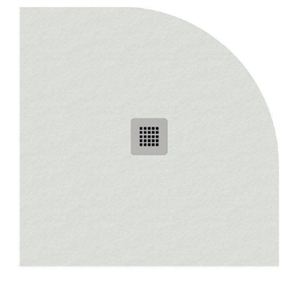 RTP PIATTO DOCCIA STONE 80X80 STONDATO BIANCO EFFETTO PIETRA