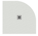 RTP PIATTO DOCCIA STONE 80X80 STONDATO BIANCO EFFETTO PIETRA
