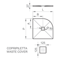 RTP PIATTO DOCCIA STONE 80X80 STONDATO BIANCO EFFETTO PIETRA