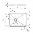 RTP PIATTO DOCCIA STONE 70X140 BIANCO EFFETTO PIETRA