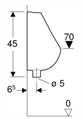 GEB ORINATOIO SOSPESO RENNA L325-P230-H450