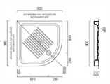 GSI PIATTO DOCCIA STONDATO 90X90 H11 BIANCO CERAMICA