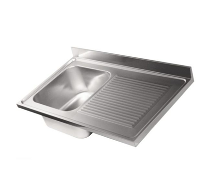 LAVELLO INOX 80X50 SGOCCIOLATOIO DX  VASCA SX