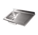 LAVELLO INOX 80X50 SGOCCIOLATOIO DX  VASCA SX