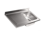 LAVELLO INOX 80X50 SGOCCIOLATOIO SX VASCA DX