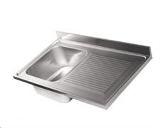 LAVELLO INOX 90X50 SGOCCIOLATOIO DX VASCA SX