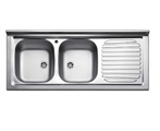MG LAVELLO INOX120X50 2V SGOCCIOLATOIO DX VASCHE SX