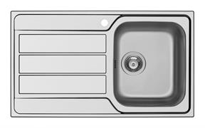 LAVELLO ACCIAIO INOX INCASSO 1V 86X50 VASCA DEX MASTER SCHOCK
