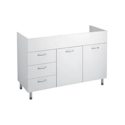 COLA MOBILE CON CASSETTI 120X50 X LAVELLO INOX BIANCO