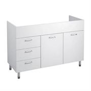 COLA MOBILE CON CASSETTI 120X50 X LAVELLO CERMICA BIANCO