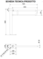 THR BARRA SOSTEGNO H83 P92 CON COLONNETTA FIX A PAVIMENTO (CARICO150KG)