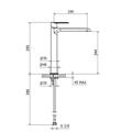 XS MIX LAVABO SUPER ALTO 3/8  CR.