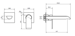 XS SET ESTERNO LAVABO 2 PIASTRECROMATO
