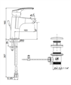 PAI ATOMIX3 MIX LAVABO 11/4 CROMATO C/SALTERELLO