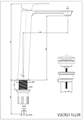 PAI VENTI V2 MIX LAVABO ALTO  SCARICO SIMPLE