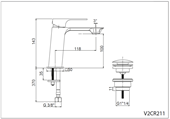 PAI VENTI V2 MIX LAVABO SCARIC.SIMPLE RAPID