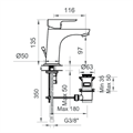 RTP ECOSTYLE MIX LAVABO CROM.