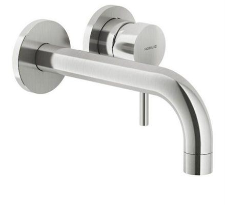 NOB.LIVE LAVABO INCASSO BOCCA LUNGA NICKEL SPAZZOLATO