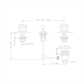 NOB FLORA GRUPPO BIDET  3FORI C/NORTON CROMATO