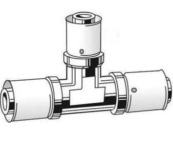 VS PEXAL  TEE  INTERMEDI  RIDOTTO    20*2- 16*2- 16*2